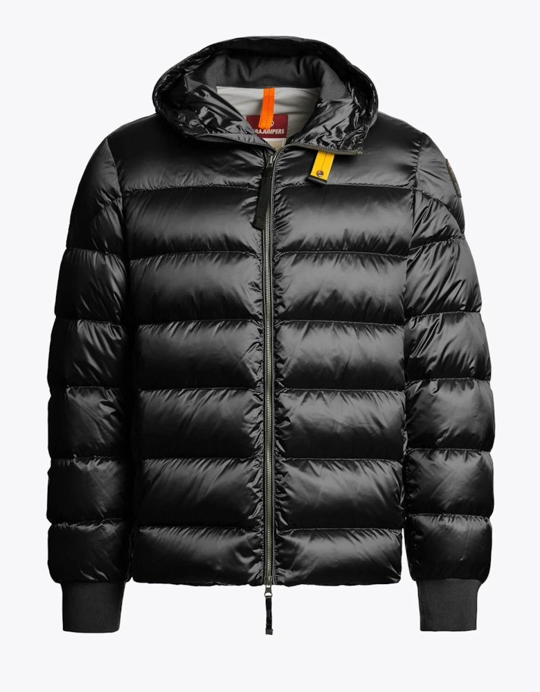 Pharrell Mens Hooded Down Bomber - Black 541