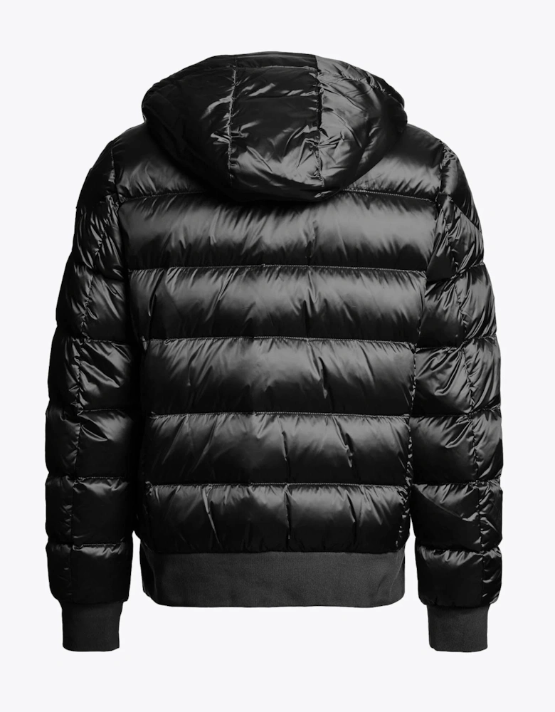 Pharrell Mens Hooded Down Bomber - Black 541