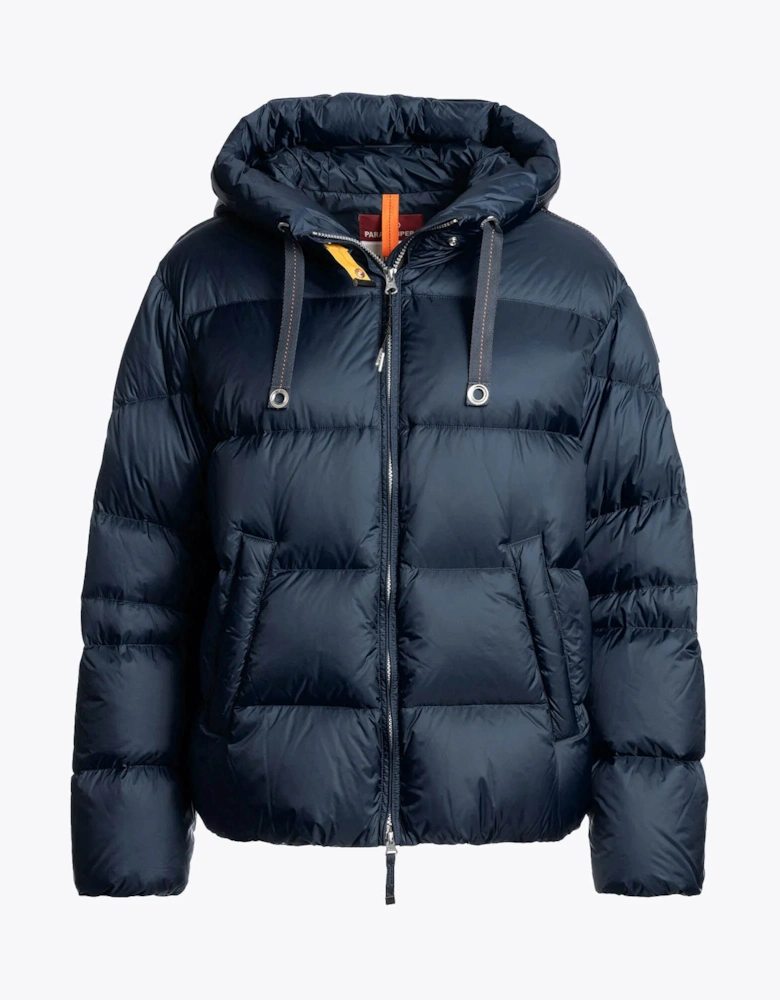 Tilly Womens Hooded Down Jacket - Blue Navy 316