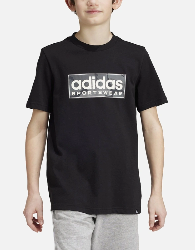 Junior Camo Linear Graphic T-Shirt