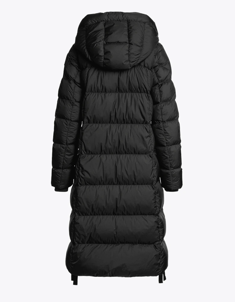 Panda Womens Hooded Down Coat - Black 541