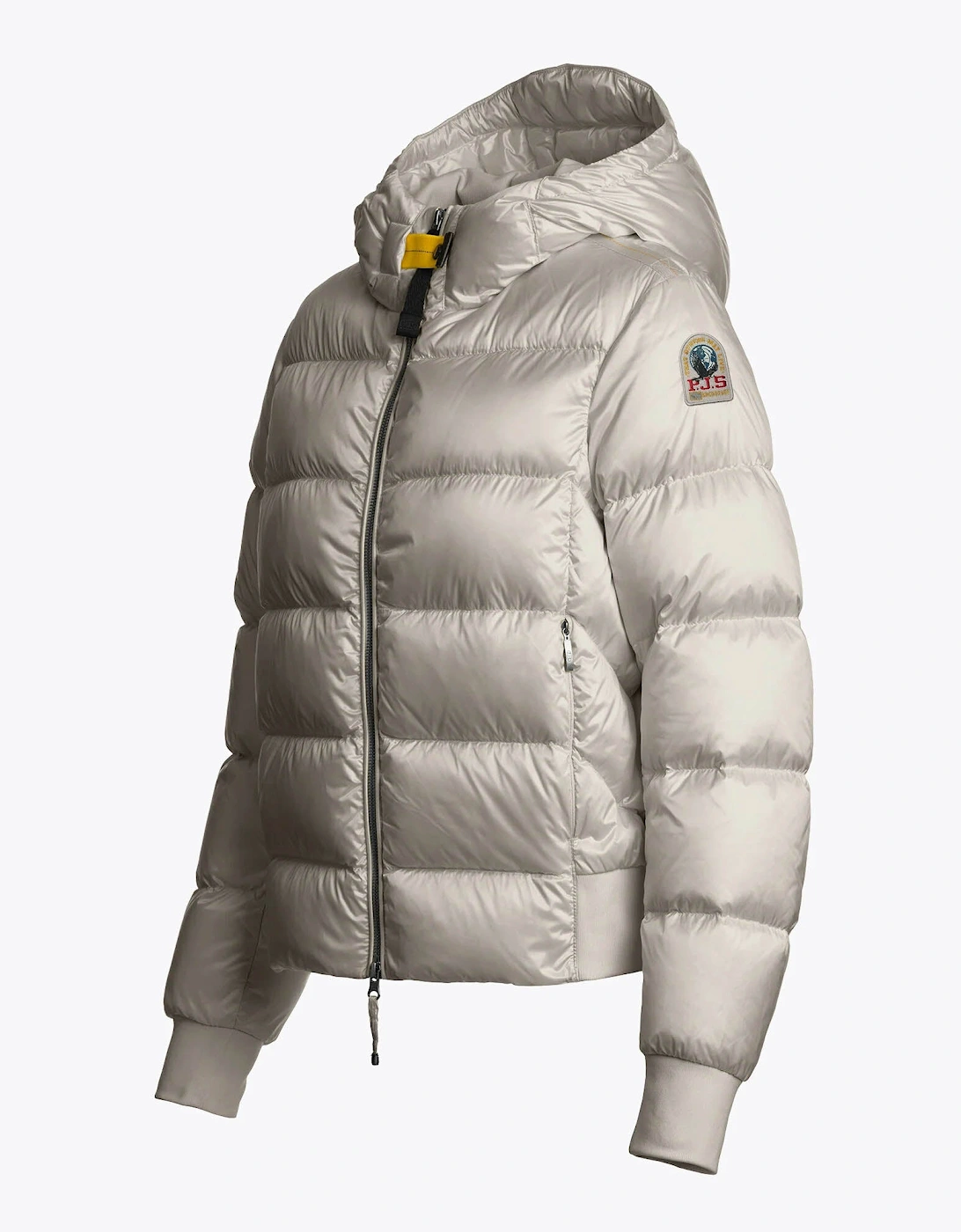 Mariah Womens Hooded Down Bomber - Silver-Grey 773