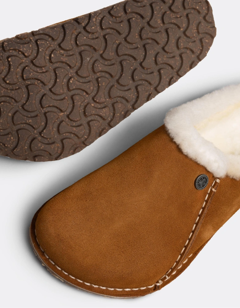 Birkenstock Zermatt Premium Shearling Suede Womens Clogs - Mink