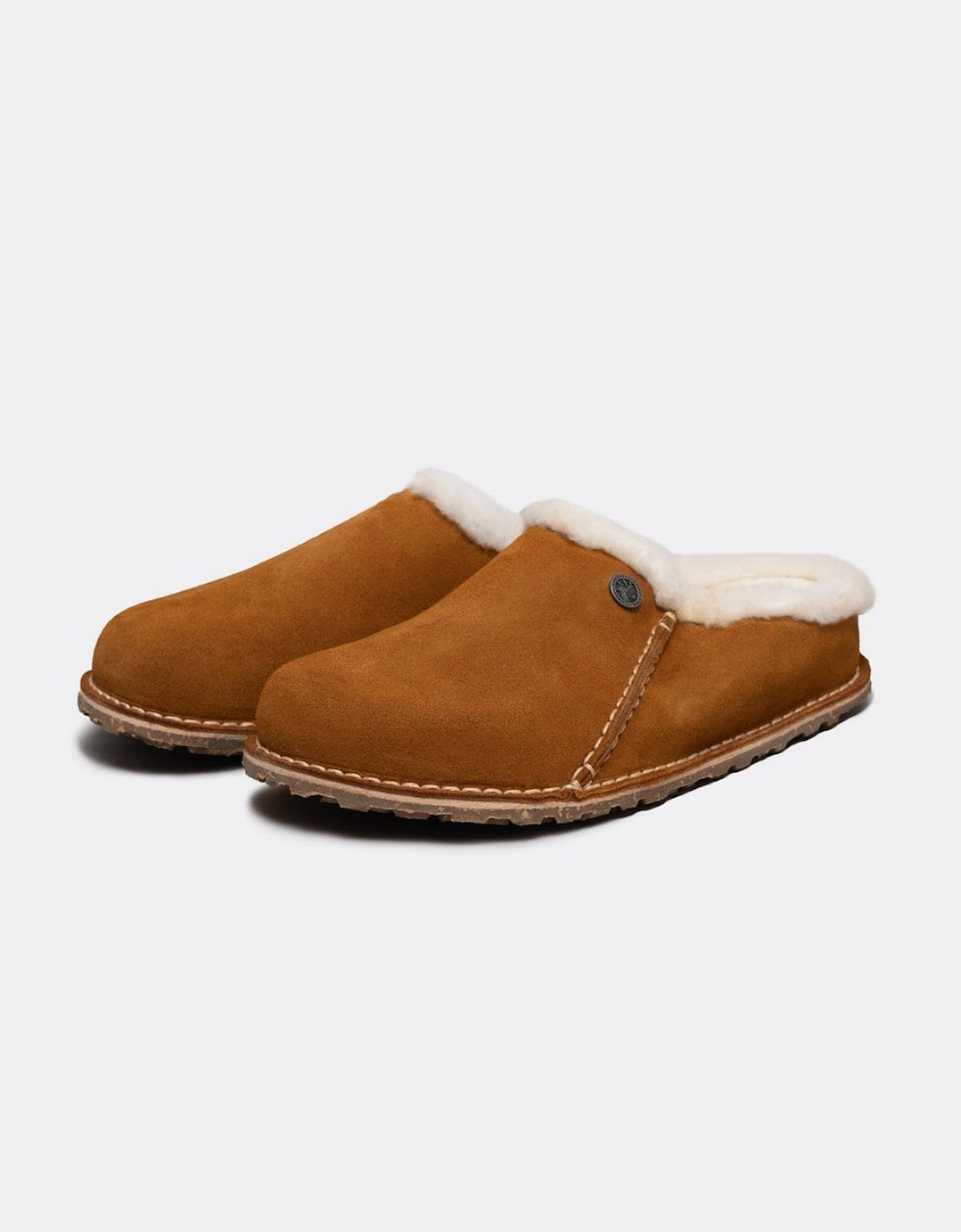 Birkenstock Zermatt Premium Shearling Suede Womens Clogs - Mink, 7 of 6