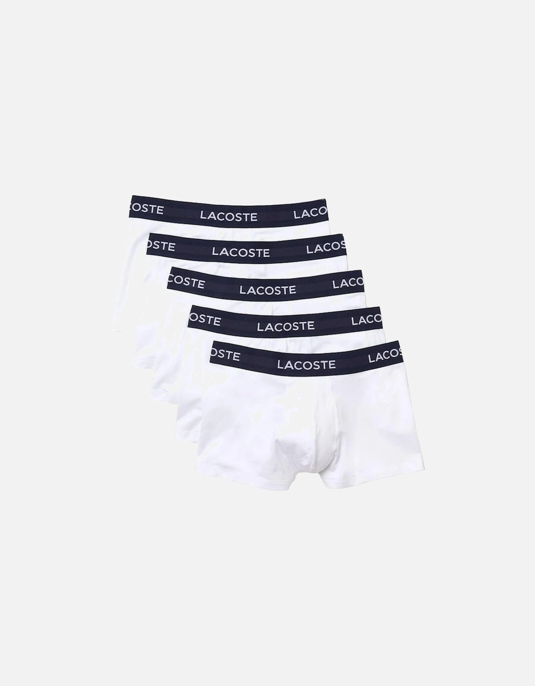 5-Pack Casual Boxer Trunks, White, 2 of 1