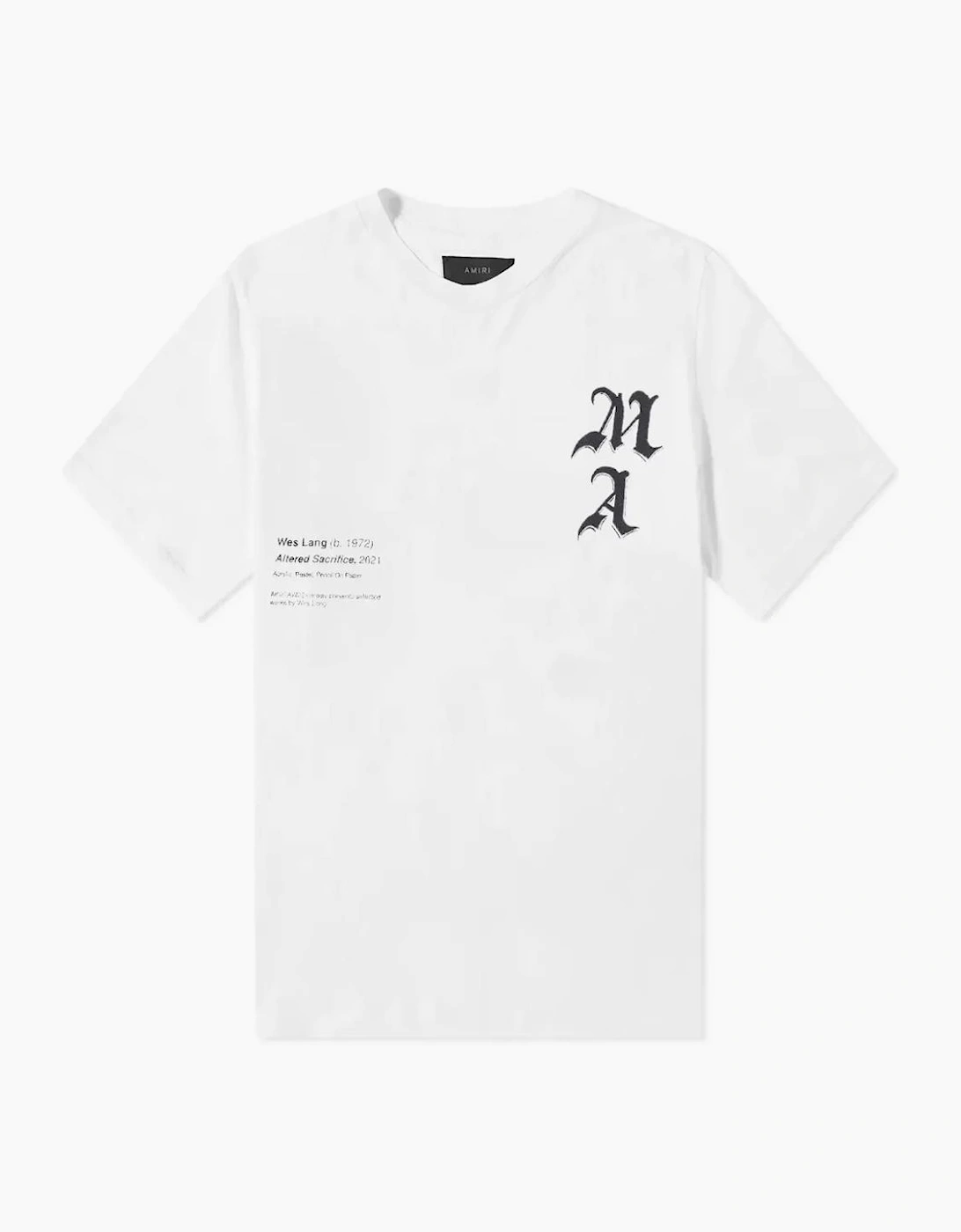 Amiri Men's White Wes Lang Checkered T-Shirt In  38 M