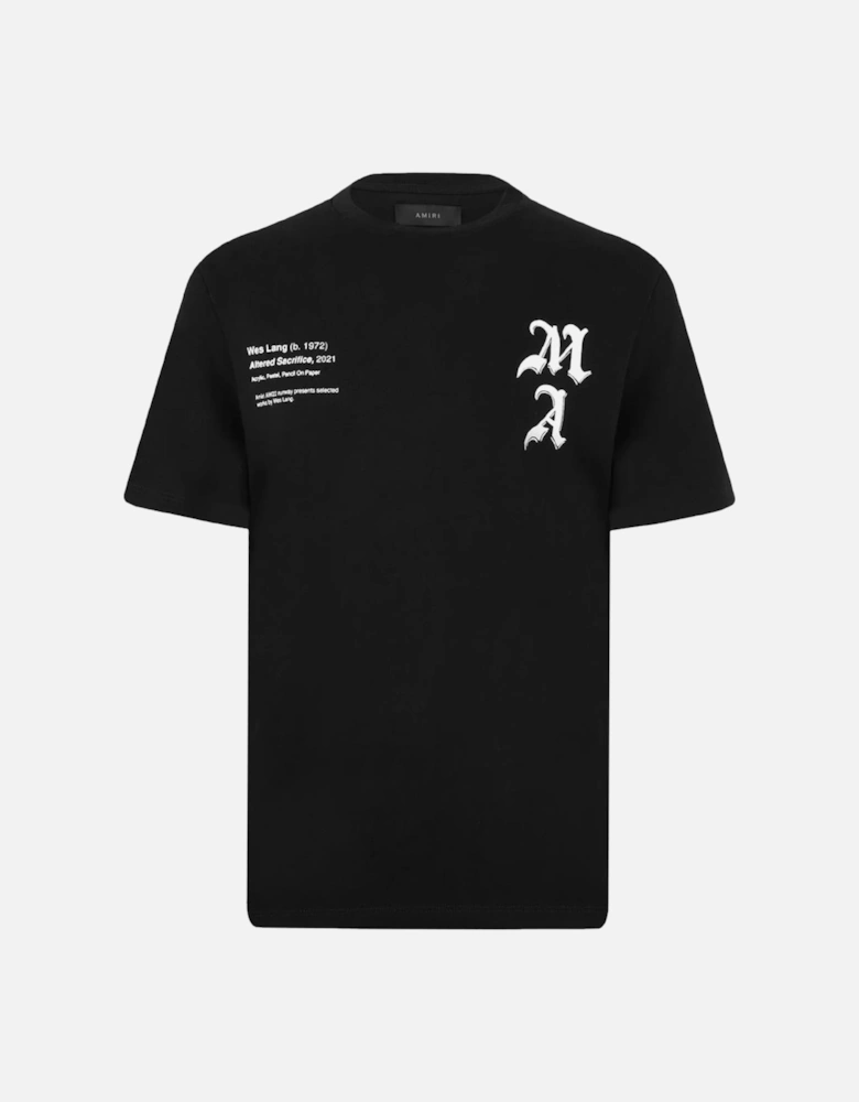 Wes Lang Checker Skull T-Shirt in Black