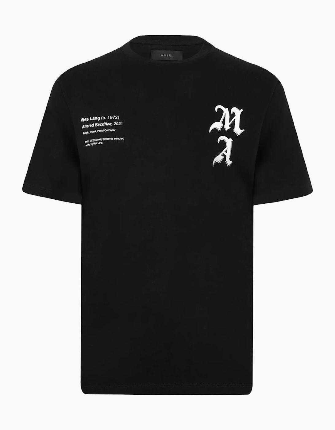 Amiri Men's Black Wes Lang Checker Skull T-Shirt In  38 M