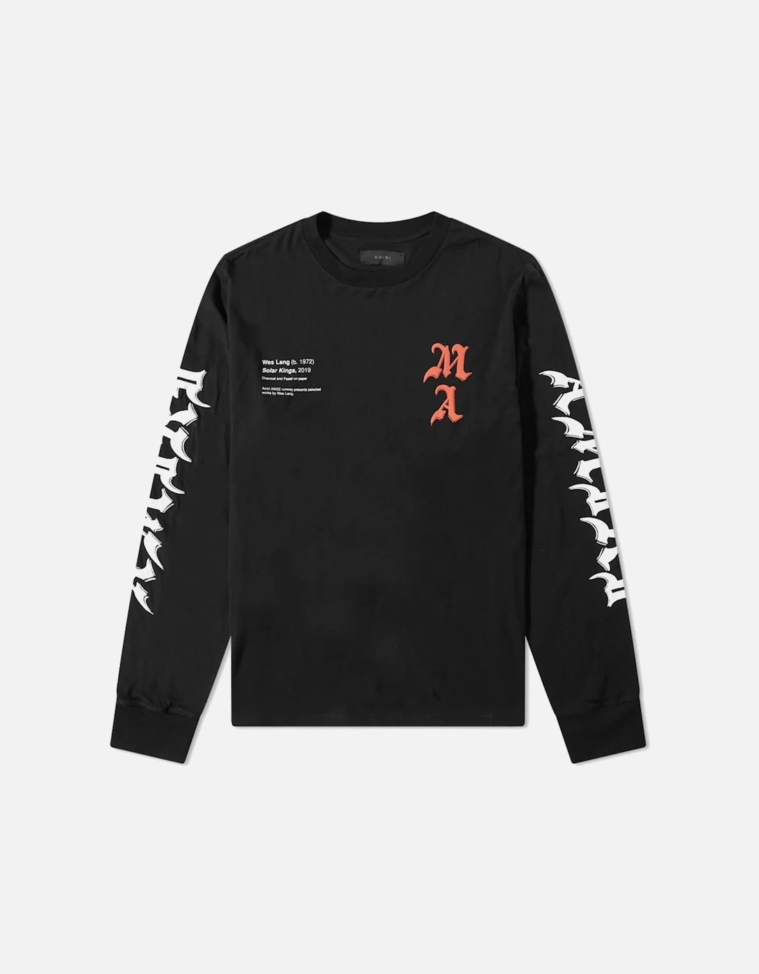 Wes Lang Solar Kings Long Sleeve T-Shirt in Black, 4 of 3