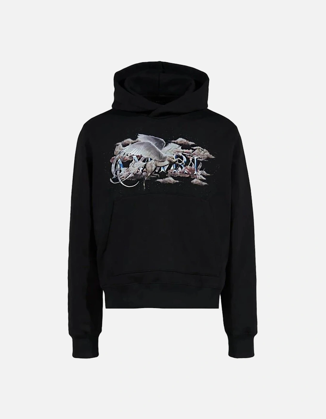 Pegasus Script Logo Hoodie in Black, 4 of 3