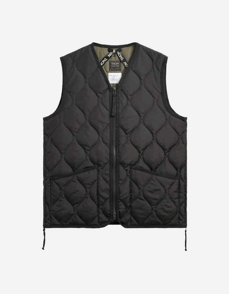 Military V Neck Ripstop Down Vest