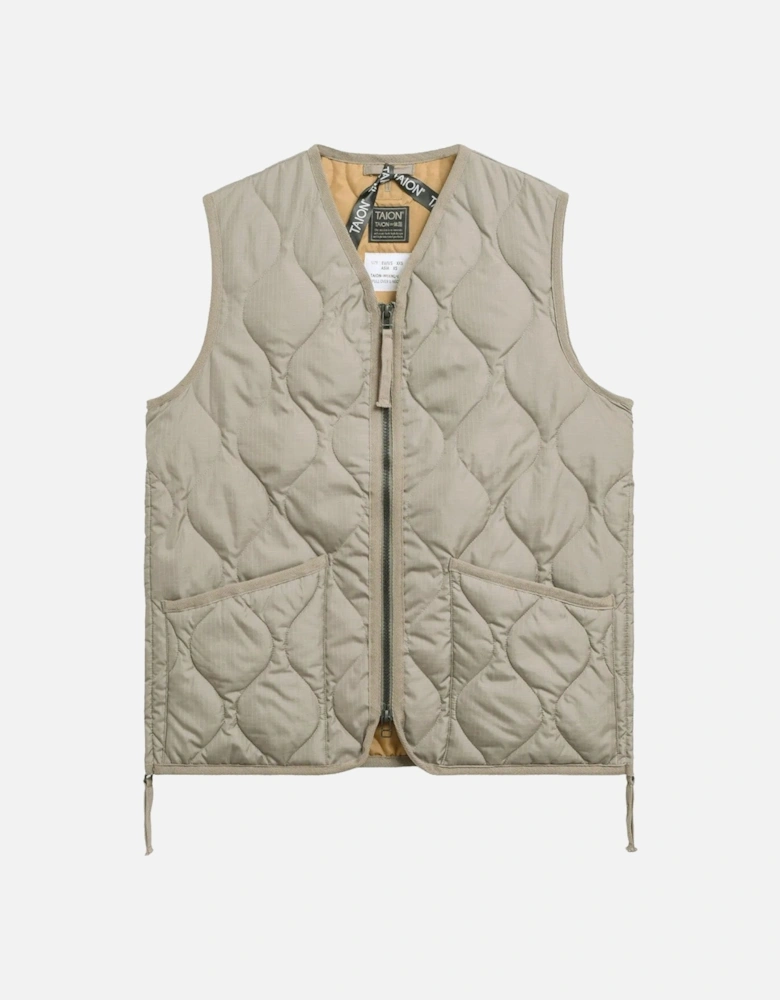 Military V Neck Ripstop Down Vest