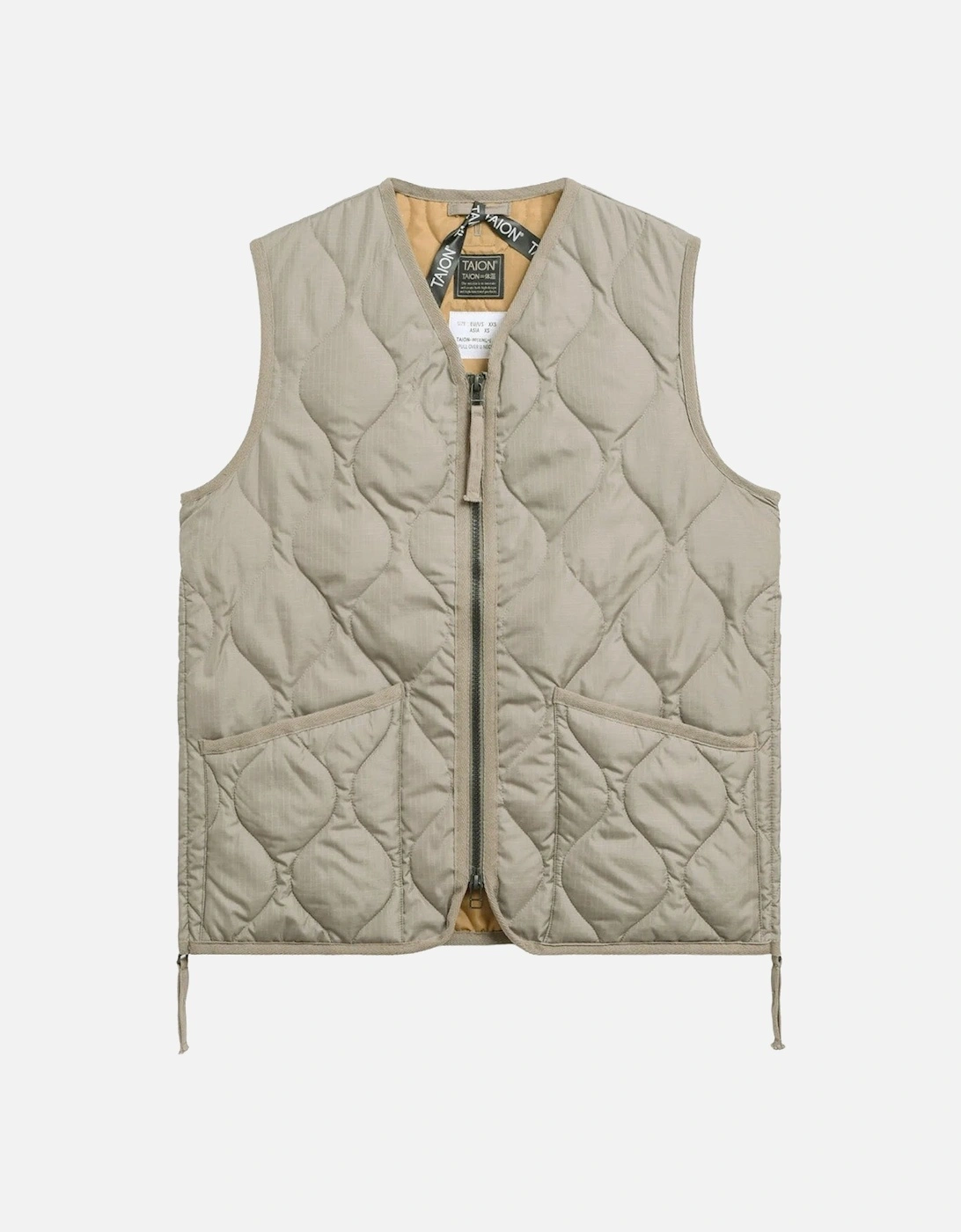 Military V Neck Ripstop Down Vest, 2 of 1