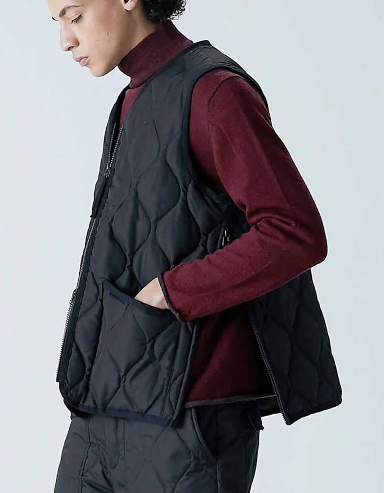 Military V Neck Ripstop Down Vest