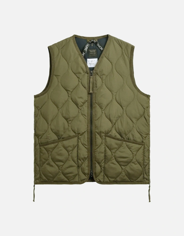 Military V Neck Ripstop Down Vest
