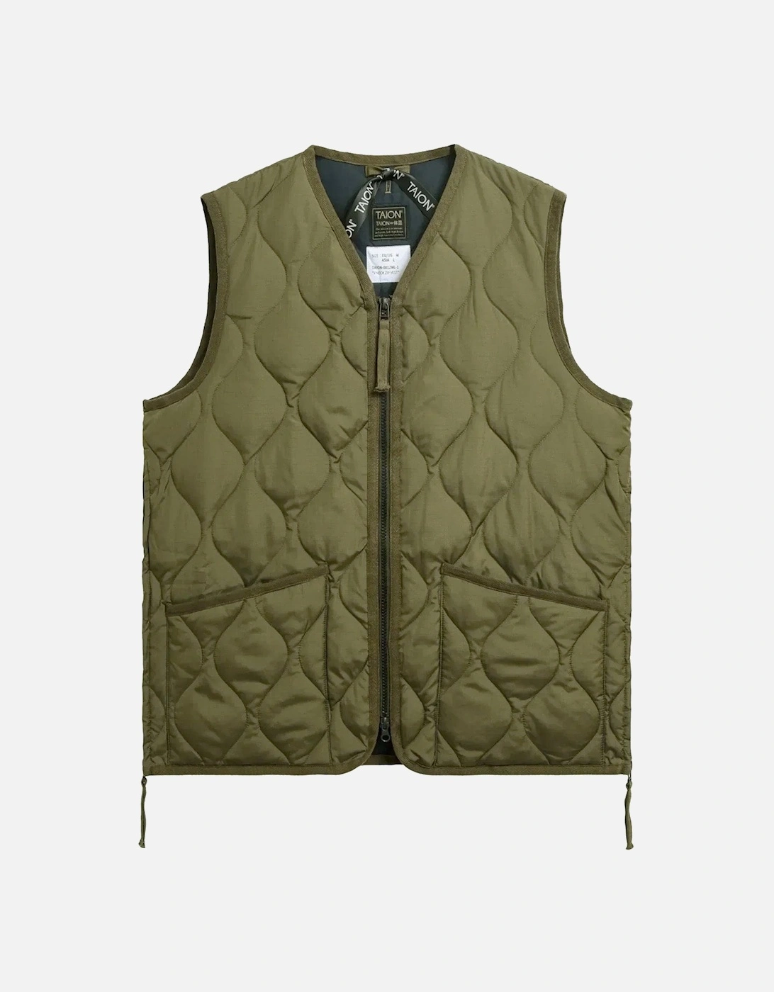 Military V Neck Ripstop Down Vest, 2 of 1