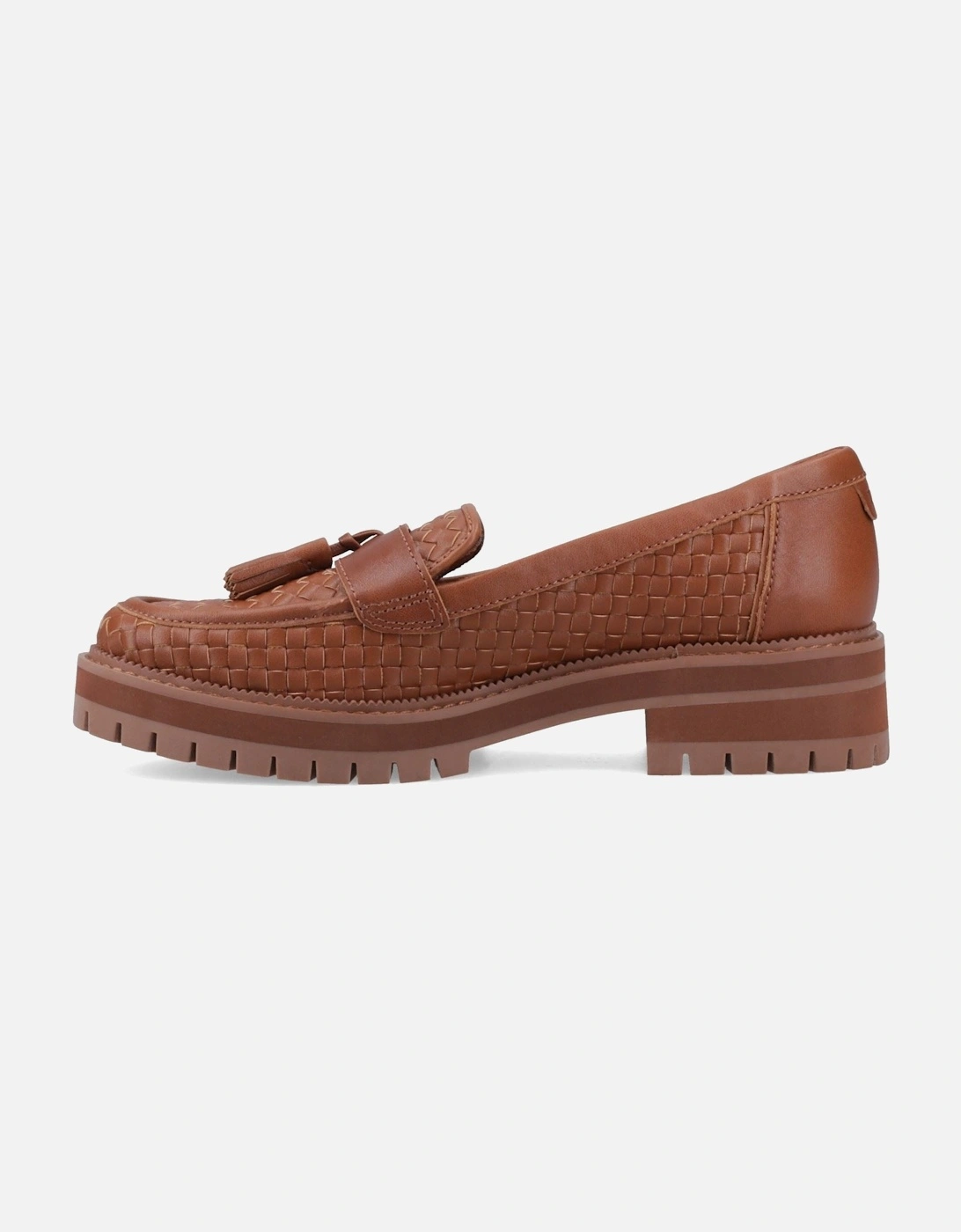Cara Woven Women's Amber Brown Loafers