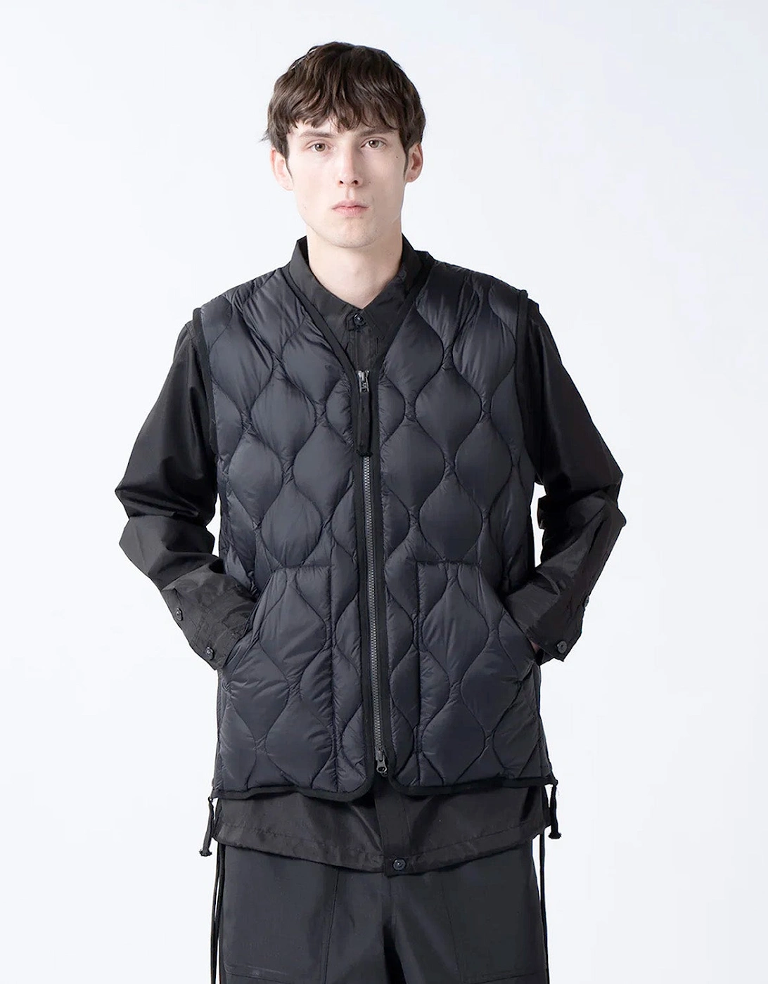 Military V Neck Soft Shell Down Vest