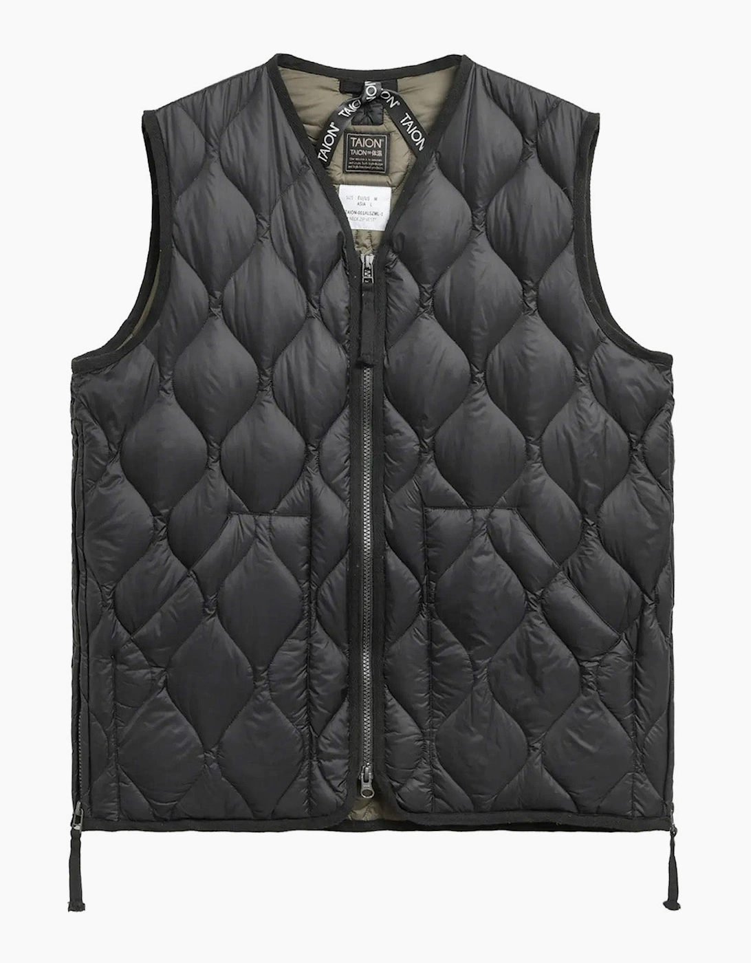 Taion TAION Military V Neck Soft Shell Down Vest - Black