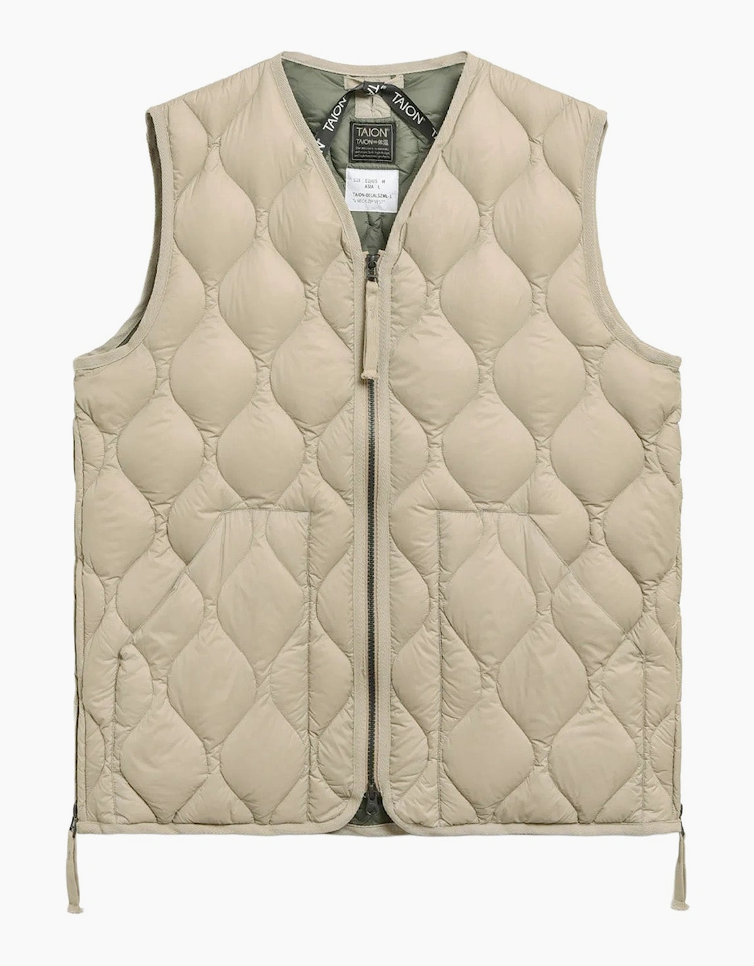Taion TAION Military V Neck Soft Shell Down Vest - Grey