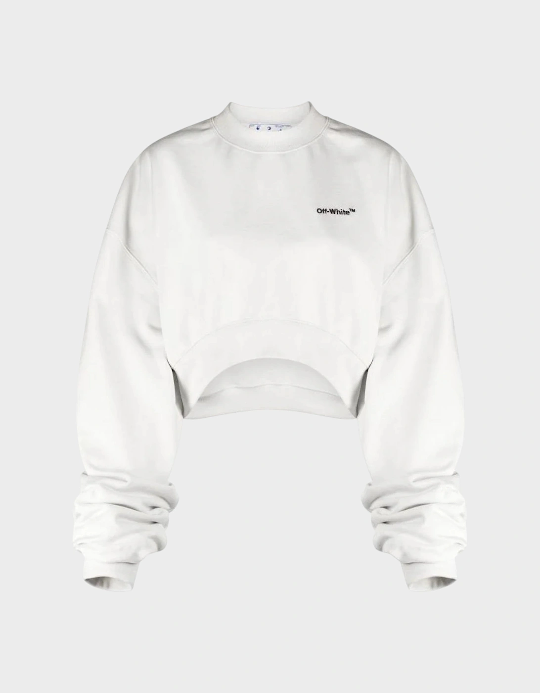 Off-White Women's White Off- For All Helv Cropped Over Crewneck  M