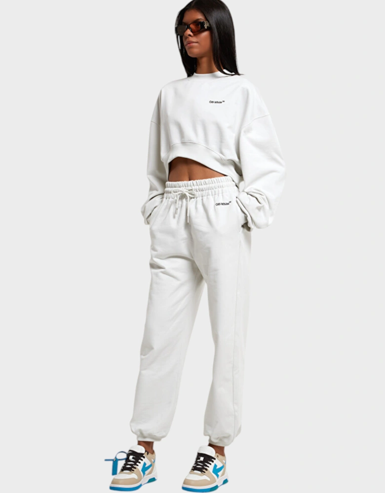 For All Helv Cropped Over Crewneck White