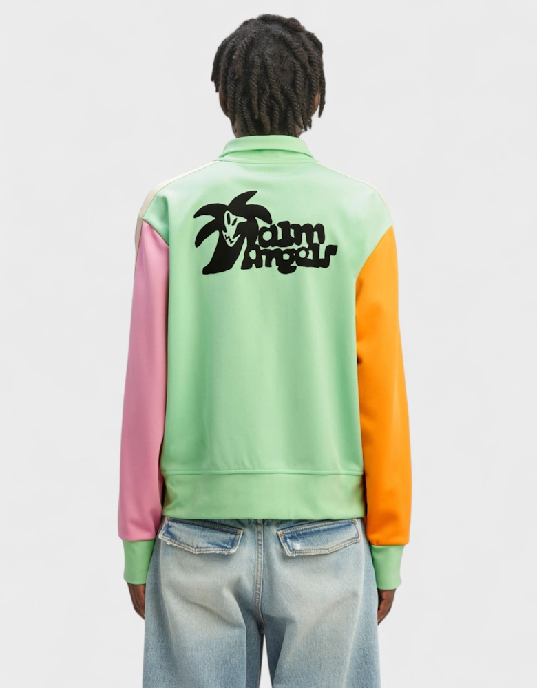 Shirt Collar Knit Track Jacket Light Green