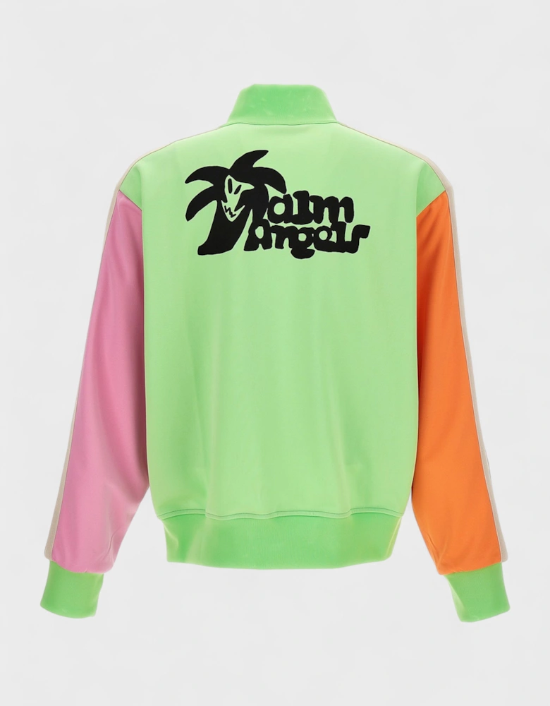 Shirt Collar Knit Track Jacket Light Green