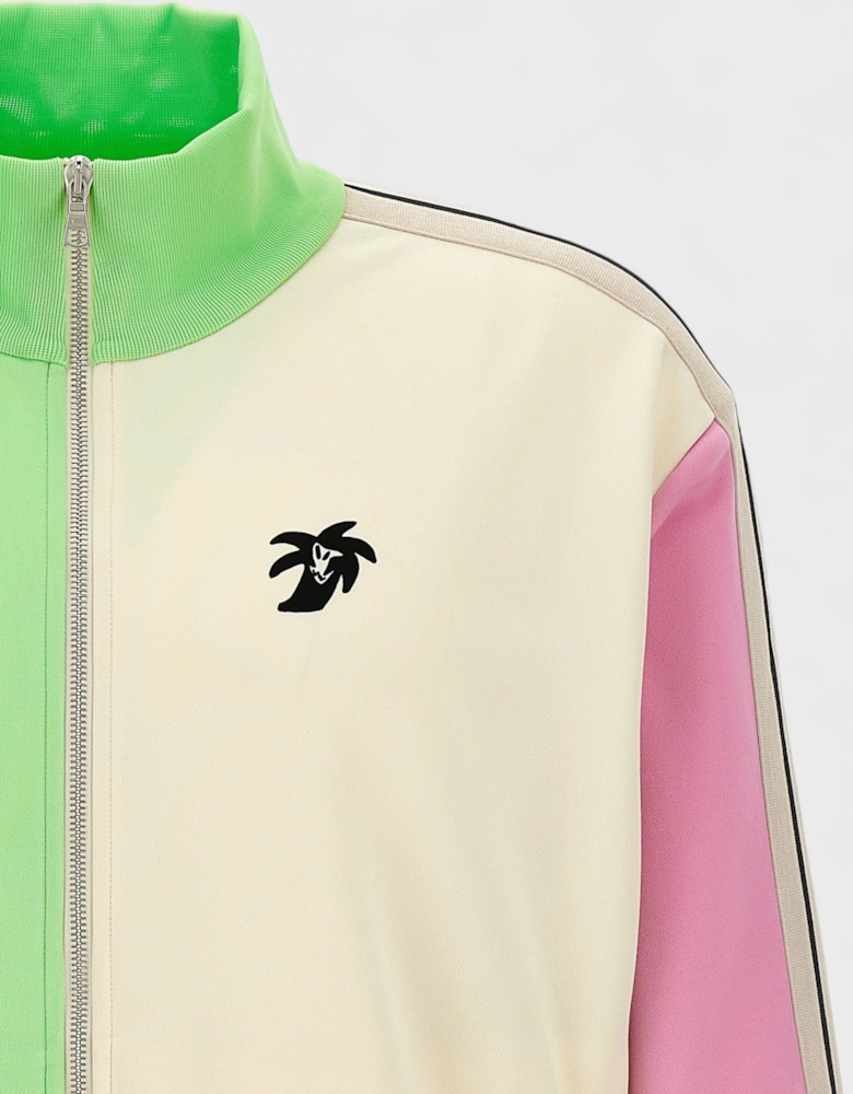 Shirt Collar Knit Track Jacket Light Green