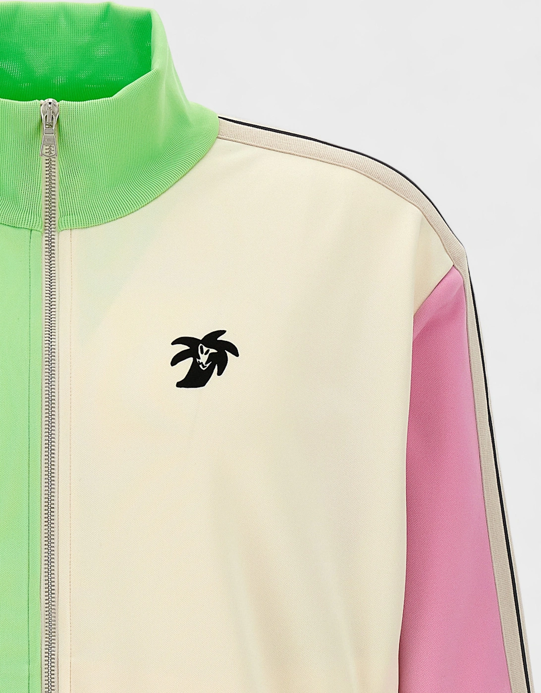 Shirt Collar Knit Track Jacket Light Green