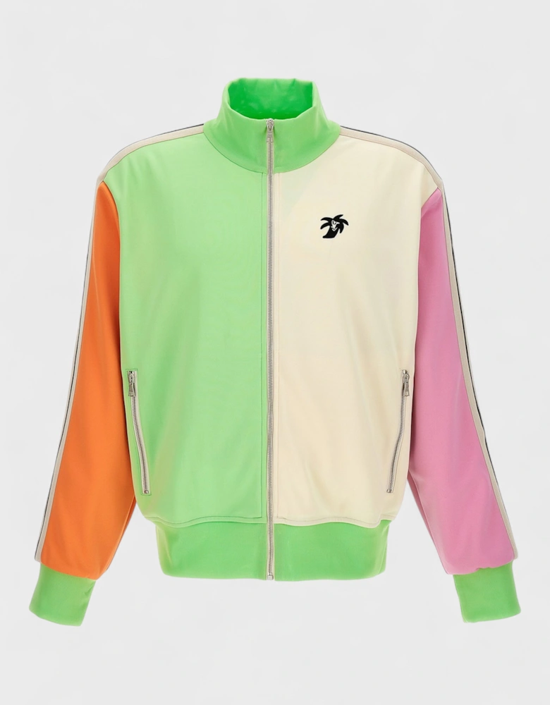 Shirt Collar Knit Track Jacket Light Green