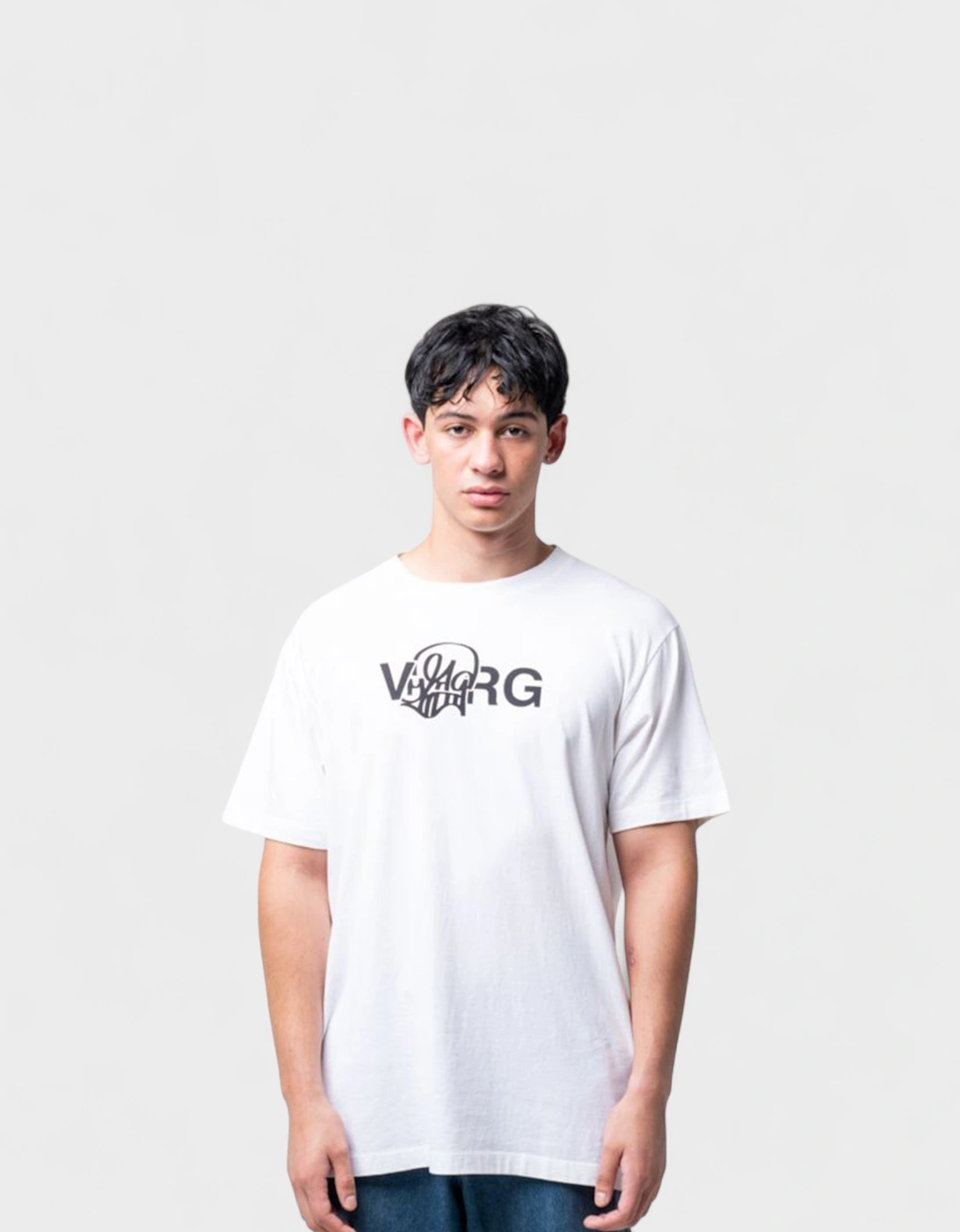 Katsu S/S Slim Tee White Black