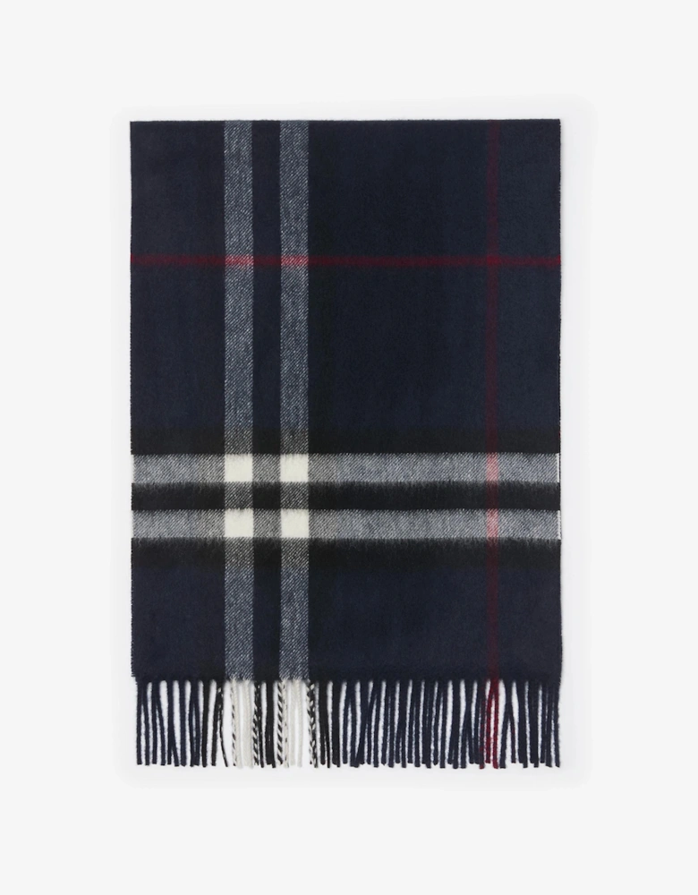 CHECK CASHMERE SCARF INK