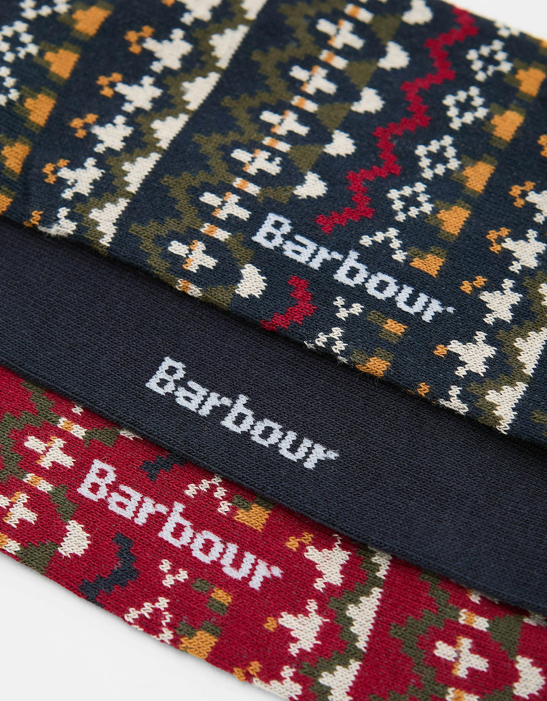 Marlow Mens Fair Isle Sock Gift Box - Olive