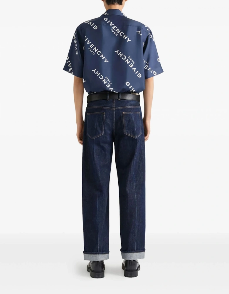 Script Logo SS Shirt Navy