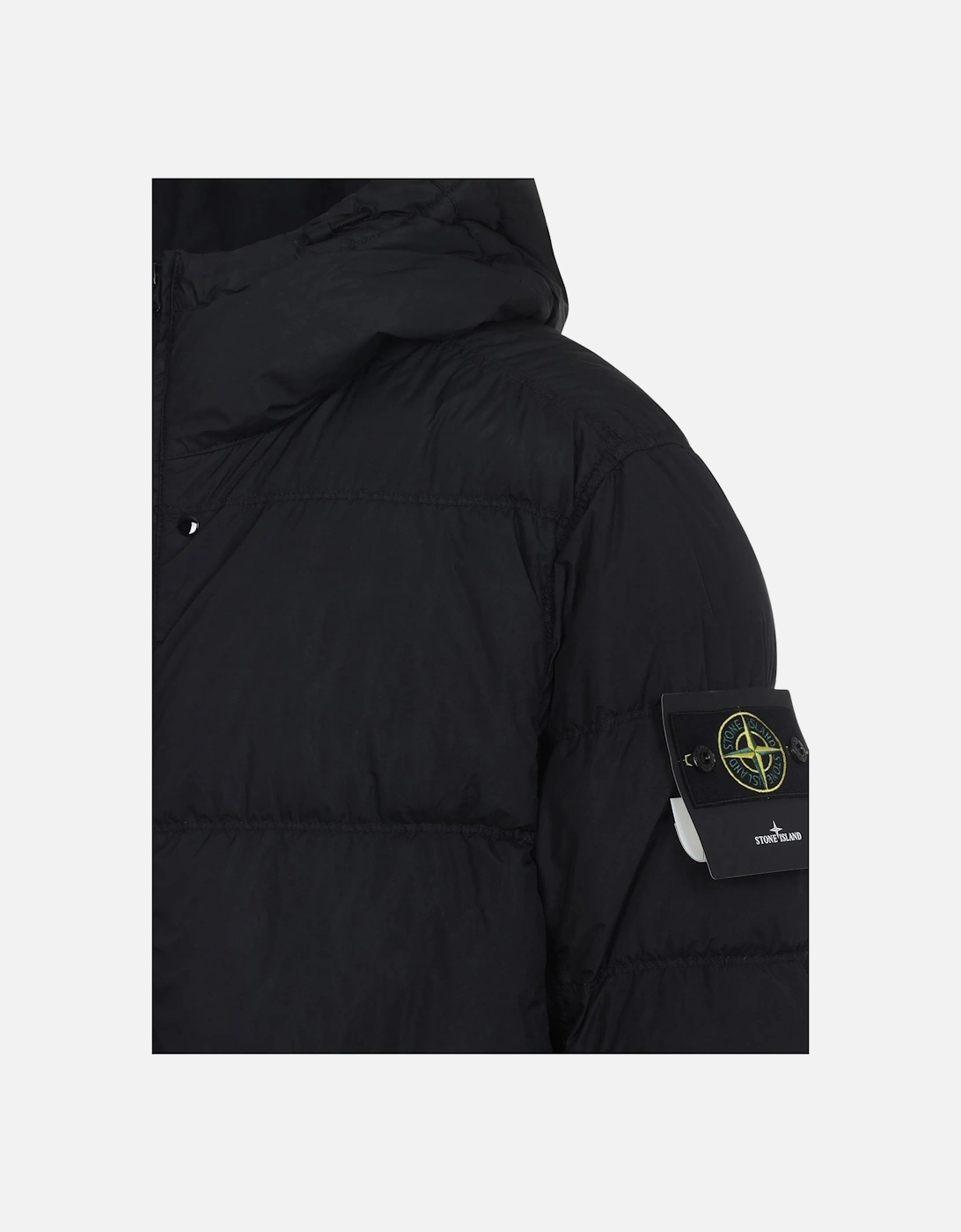 S0A23 Down Hooded Coat Black