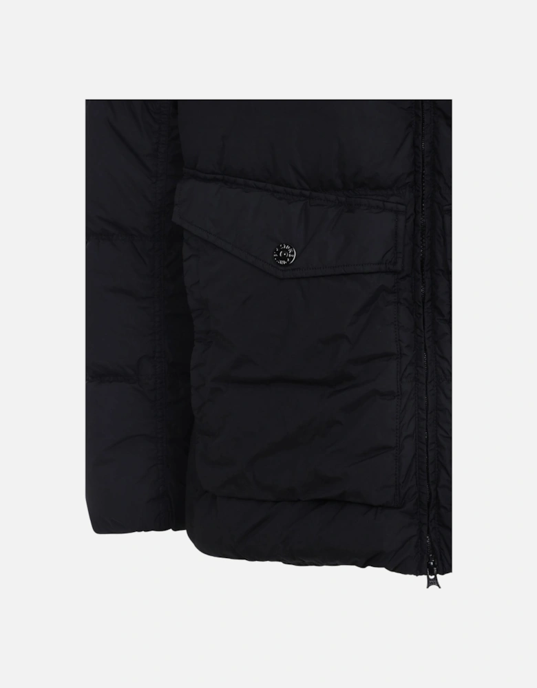 S0A23 Down Hooded Coat Black
