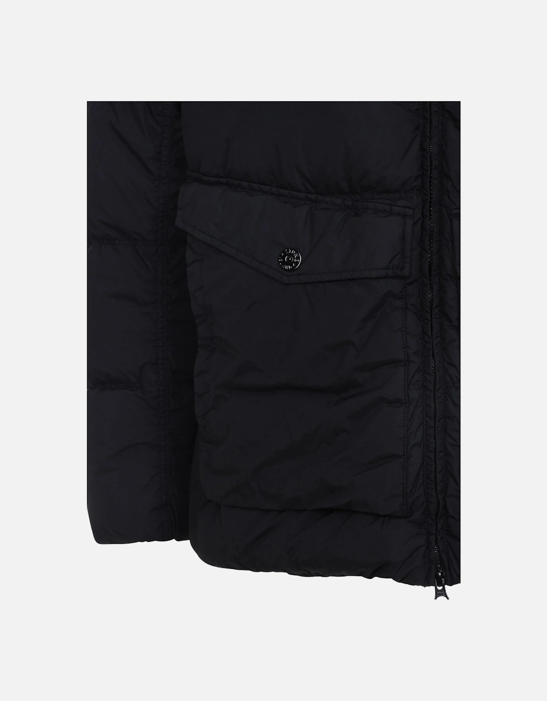 S0A23 Down Hooded Coat Black