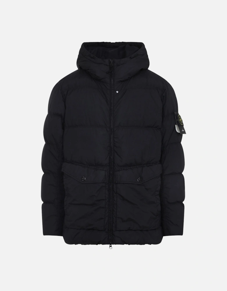 S0A23 Down Hooded Coat Black