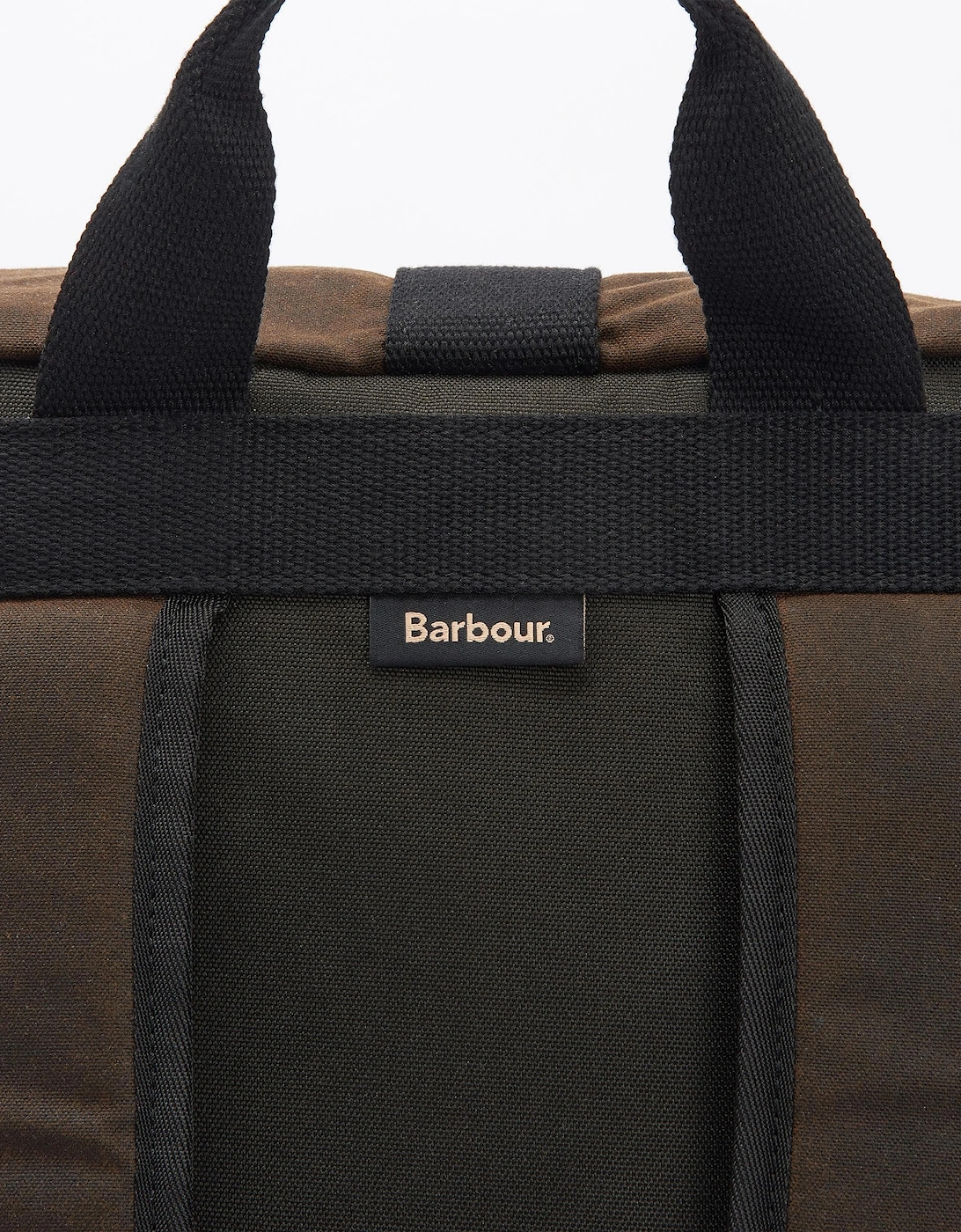 Field Unisex Wax Fold Over Top Backpack - Olive Black