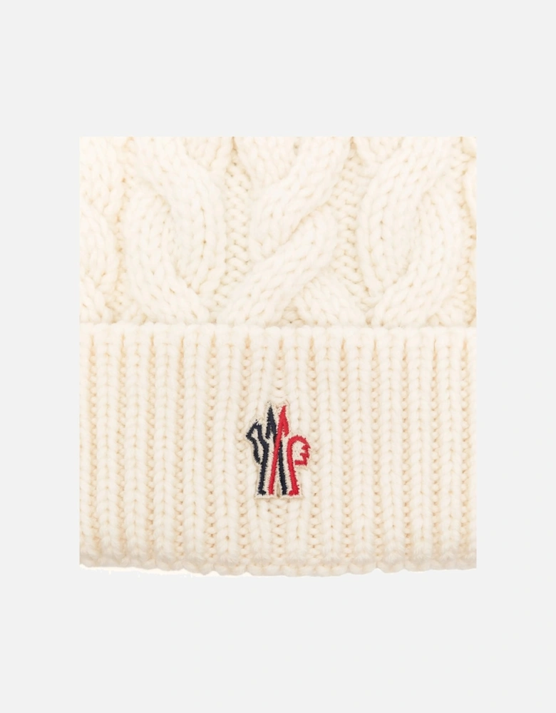 Cable Knit Hat White