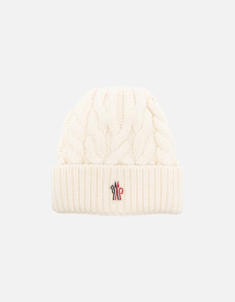 Cable Knit Hat White