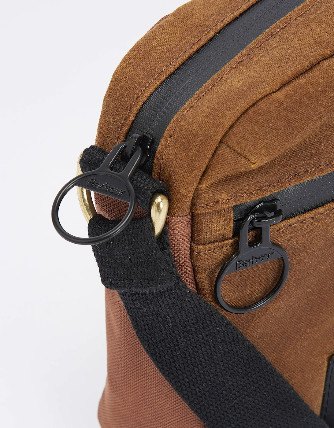 Field Unisex Wax Crossbody Bag - Tan/Black