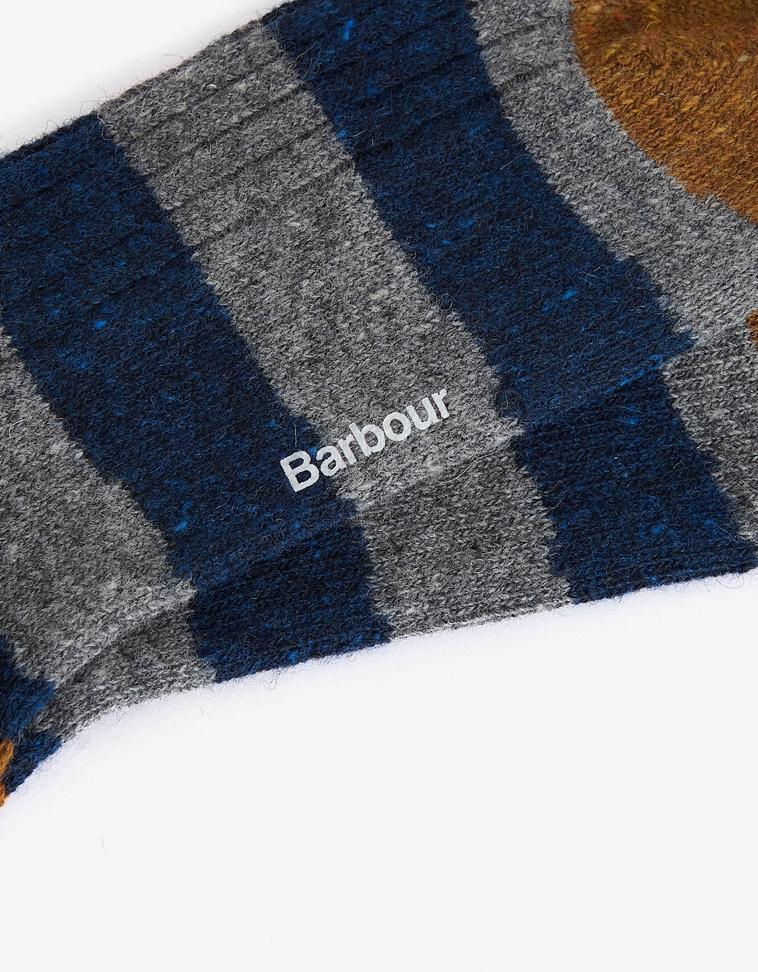 Houghton Stripe Mens Socks - Asphalt/Navy