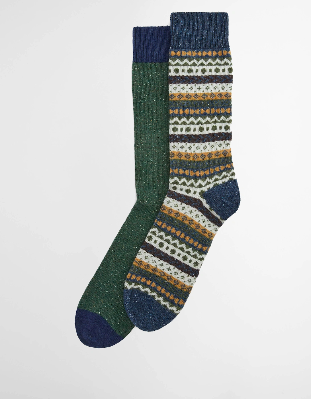 Mens Fair Isle Socks 2 Pack - Classic Mix, 6 of 5