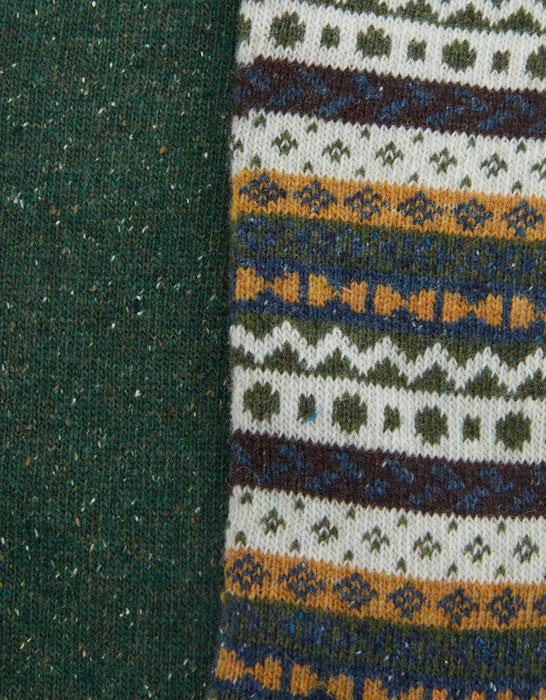 Mens Fair Isle Socks 2 Pack - Classic Mix