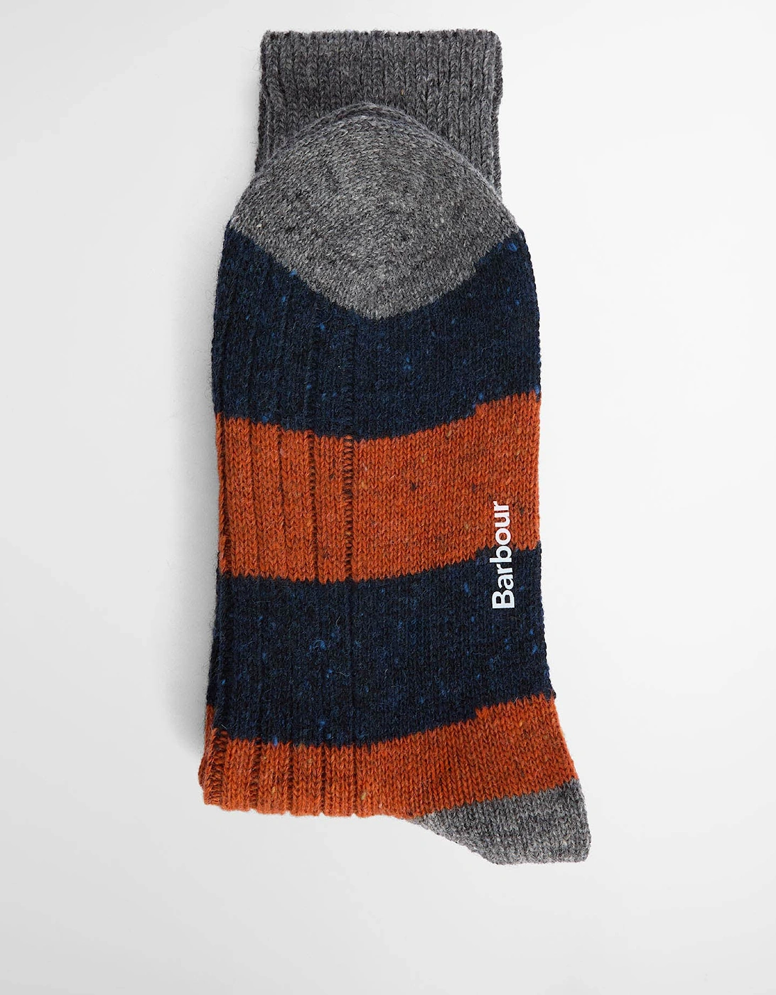 Houghton Stripe Mens Socks - Blue Stone