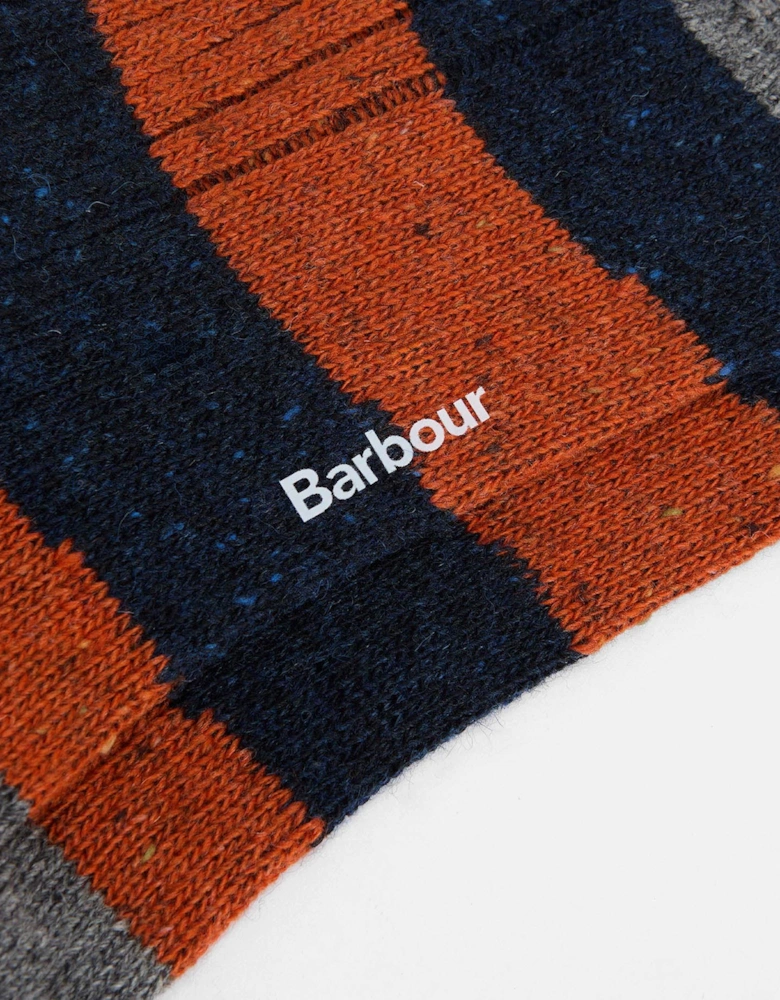 Houghton Stripe Mens Socks - Blue Stone