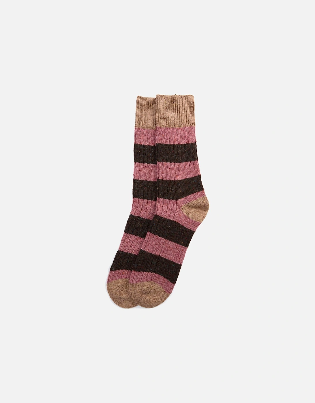 Houghton Stripe Mens Socks - Earth Pink, 2 of 1
