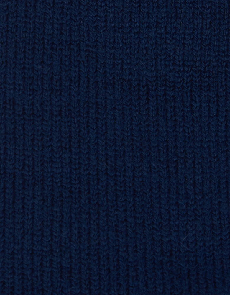 Wellington Knee Length Mens Socks - Navy